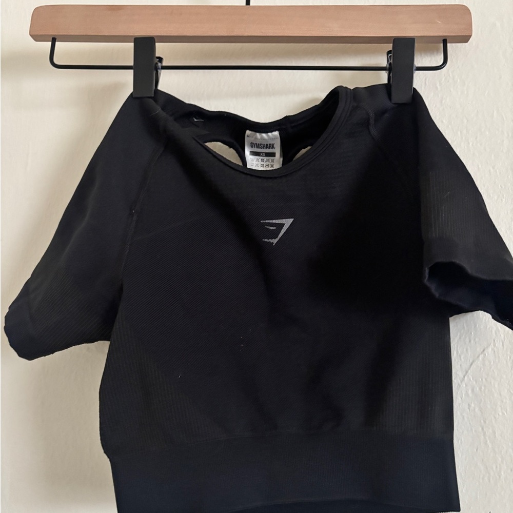 Gymshark Black Seamless Crop Top Sports Bra Women’s XS